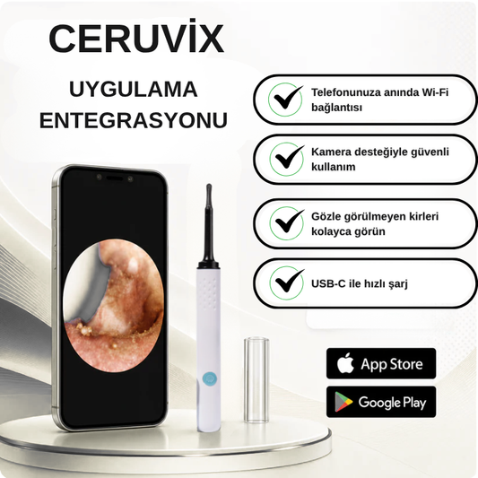 Ceruvix™ Akıllı Kameralı Kulak Temizleme Cihazı